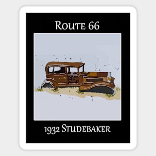 1932 Studebaker along Route 66 in the Petrfied Woods National Park Magnet